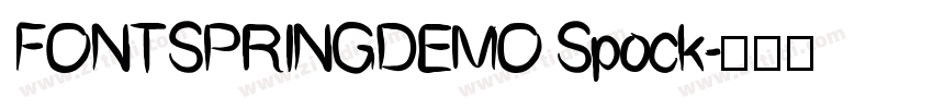 FONTSPRINGDEMO Spock字体转换